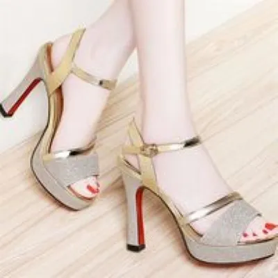 Women's Elegant Stiletto High Heel Sandals - 2023 Summer Fashion Waterproof Platform Versatile Non-Slip Comfortable Dress Shoes for Parties & Events showcase 4