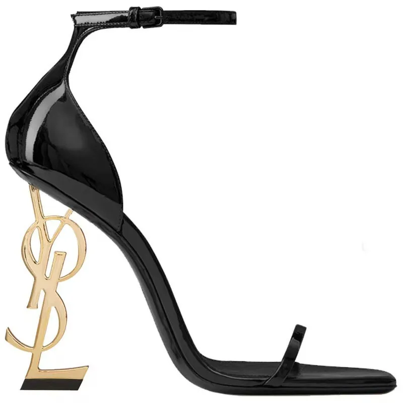Women's Genuine Leather High Heel Stiletto Sandals - 2024 Summer Star Style Open Toe Dress Shoes - Elegant Ankle Strap Party Wedding Footwear thumbnail 5