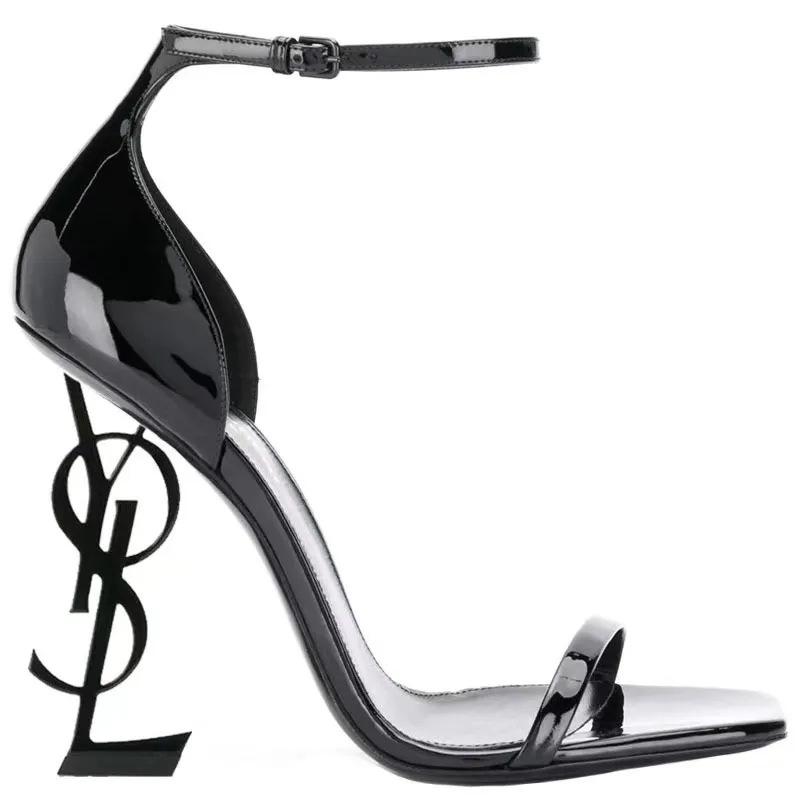 Women's Genuine Leather High Heel Stiletto Sandals - 2024 Summer Star Style Open Toe Dress Shoes - Elegant Ankle Strap Party Wedding Footwear thumbnail 4