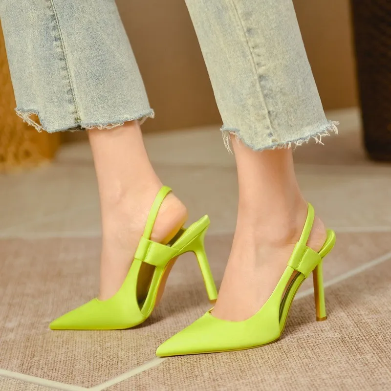 Women's High Heels Stiletto Sandals - Sexy Pointed Toe Hollow Out Elegant Party Shoes - Summer Fashion for Ladies thumbnail 8