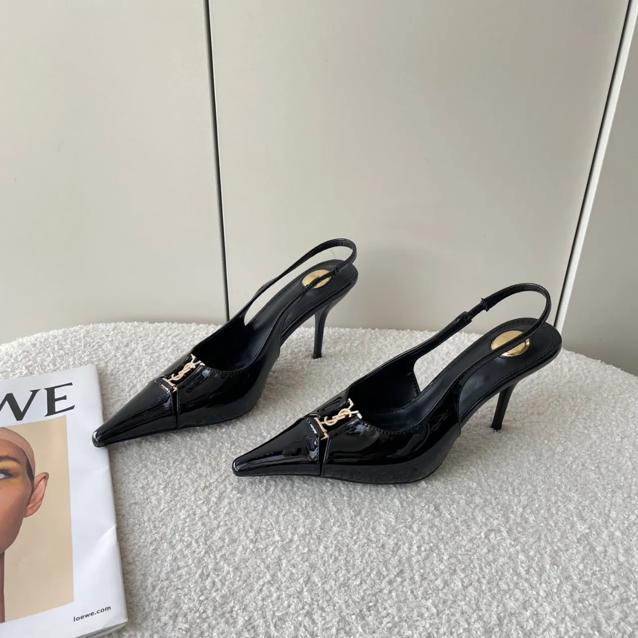 Women's Stiletto High Heel Sandals - Patent Leather Buckle Dress Shoes - Spring Fashion, Versatile Work Clothing, Comfortable & Stylish thumbnail 4