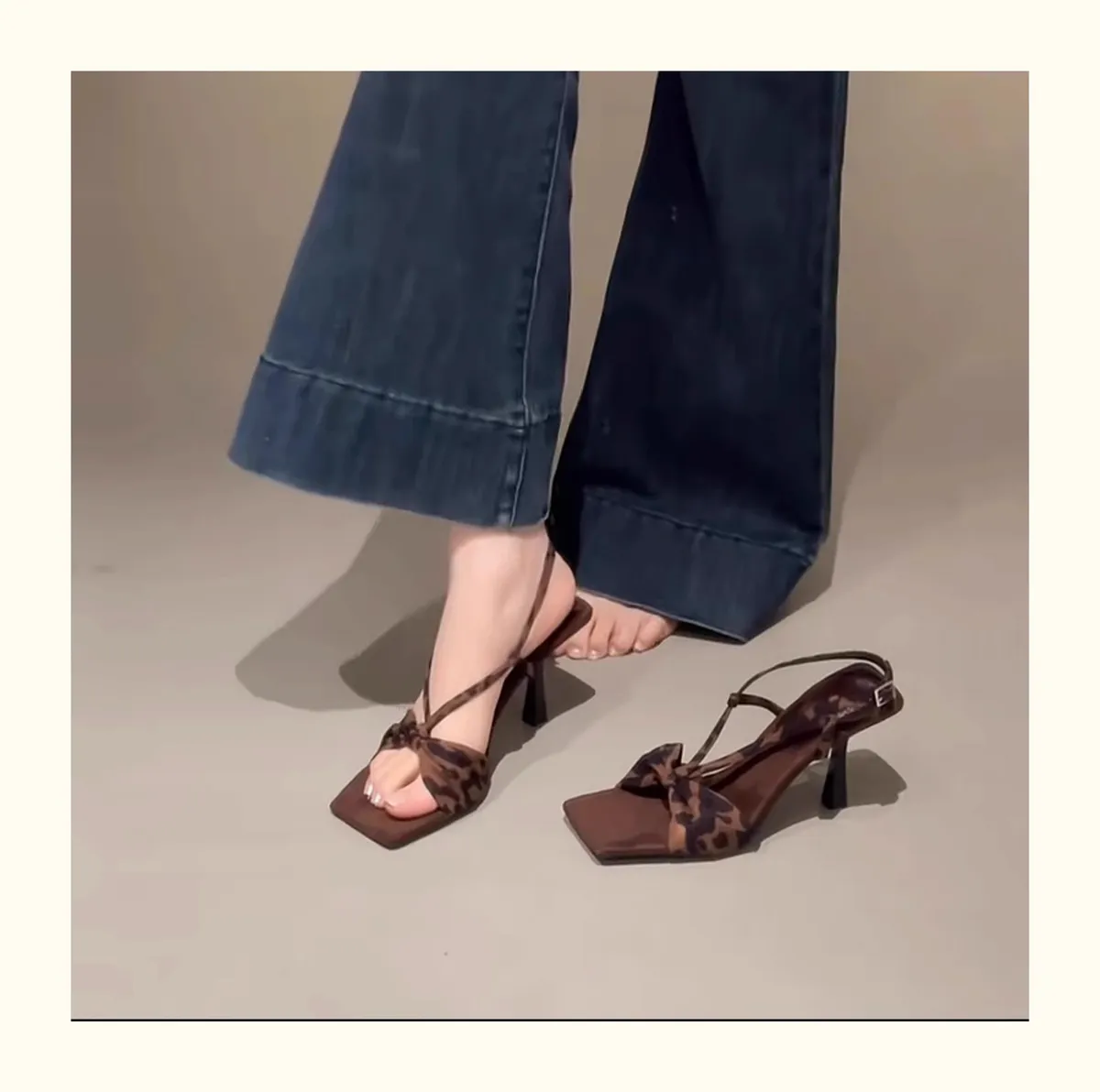 Women's Bowknot Heeled Sandals - Elegant Square Toe Open Toe Fairy Shoes for Summer 2025 - Stylish Party & Occasion Heels showcase 12