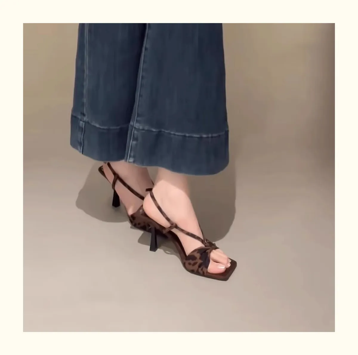 Women's Bowknot Heeled Sandals - Elegant Square Toe Open Toe Fairy Shoes for Summer 2025 - Stylish Party & Occasion Heels showcase 8