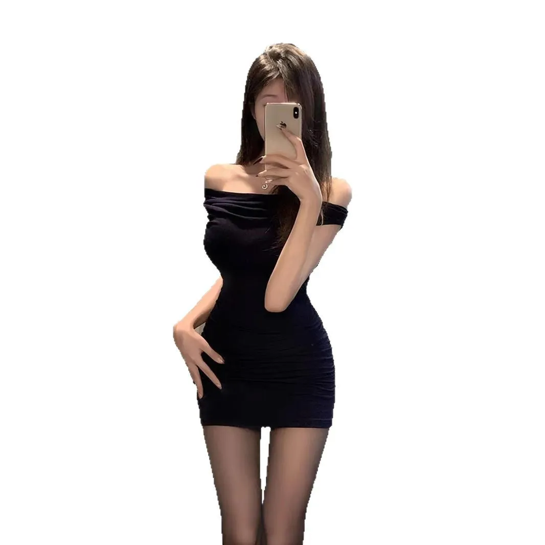 Women's Sexy One Shoulder Mini Skirt - Bodycon Nightclub Dress - Hot Girl Fashion - Tight Waist Hip Skirt - Summer Party Outfit thumbnail 5