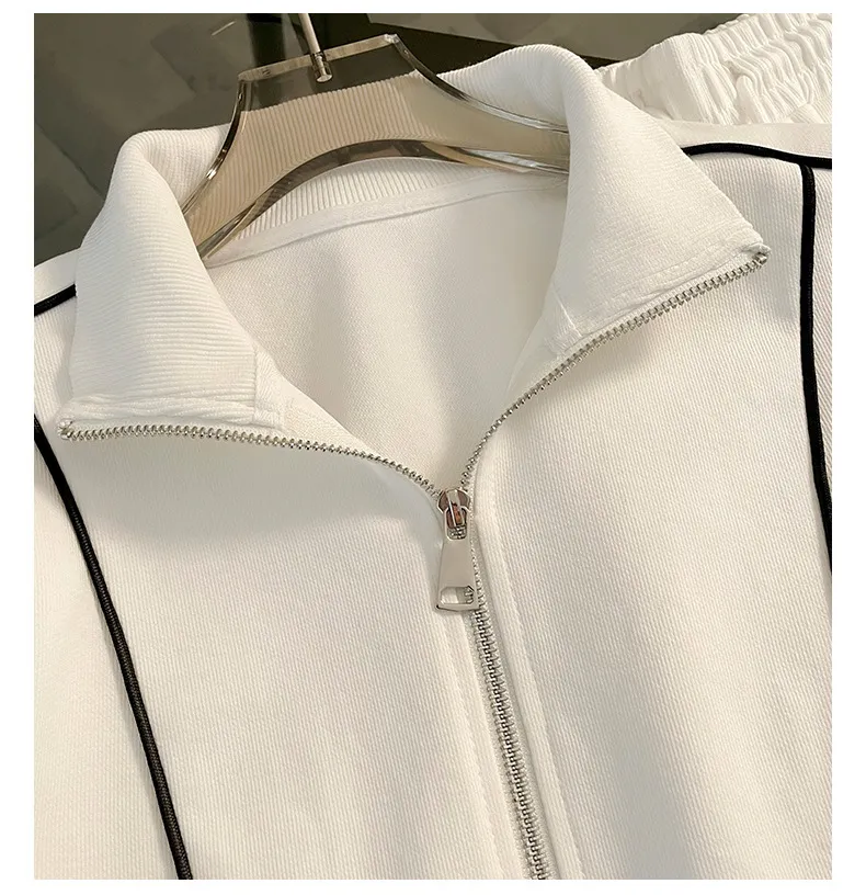Women's Two-Piece Sweatshirt Suit Set: Fashionable Autumn Sportswear, High-End Casual Outfit with Wide-Leg Pants, Trendy Loungewear for Women showcase 15