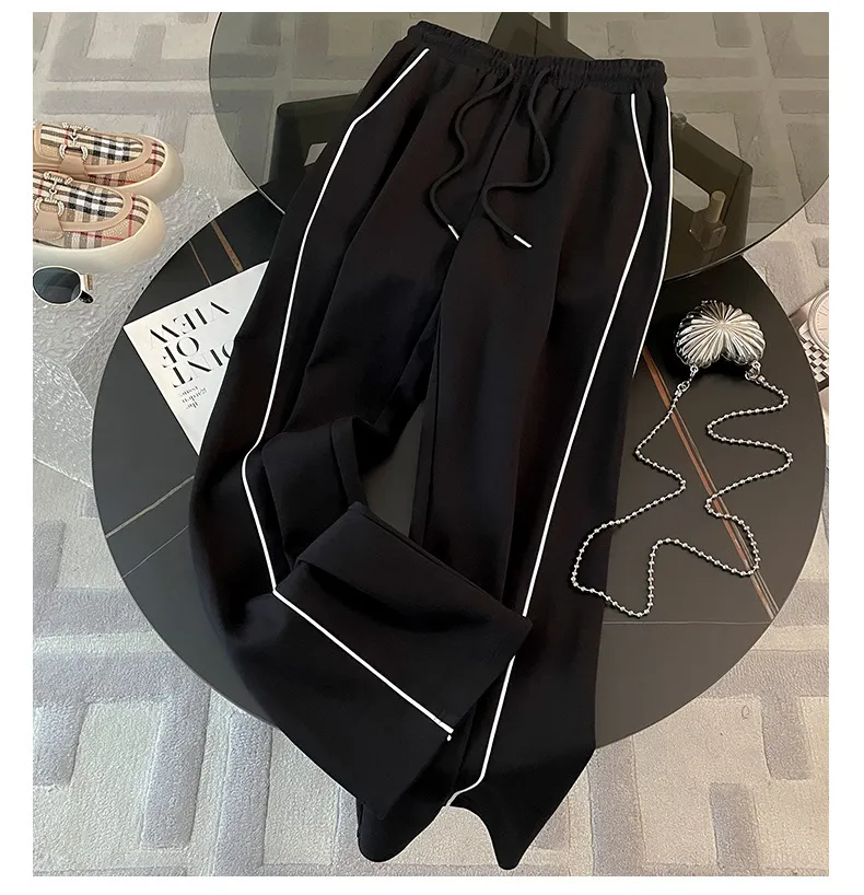 Women's Two-Piece Sweatshirt Suit Set: Fashionable Autumn Sportswear, High-End Casual Outfit with Wide-Leg Pants, Trendy Loungewear for Women showcase 9