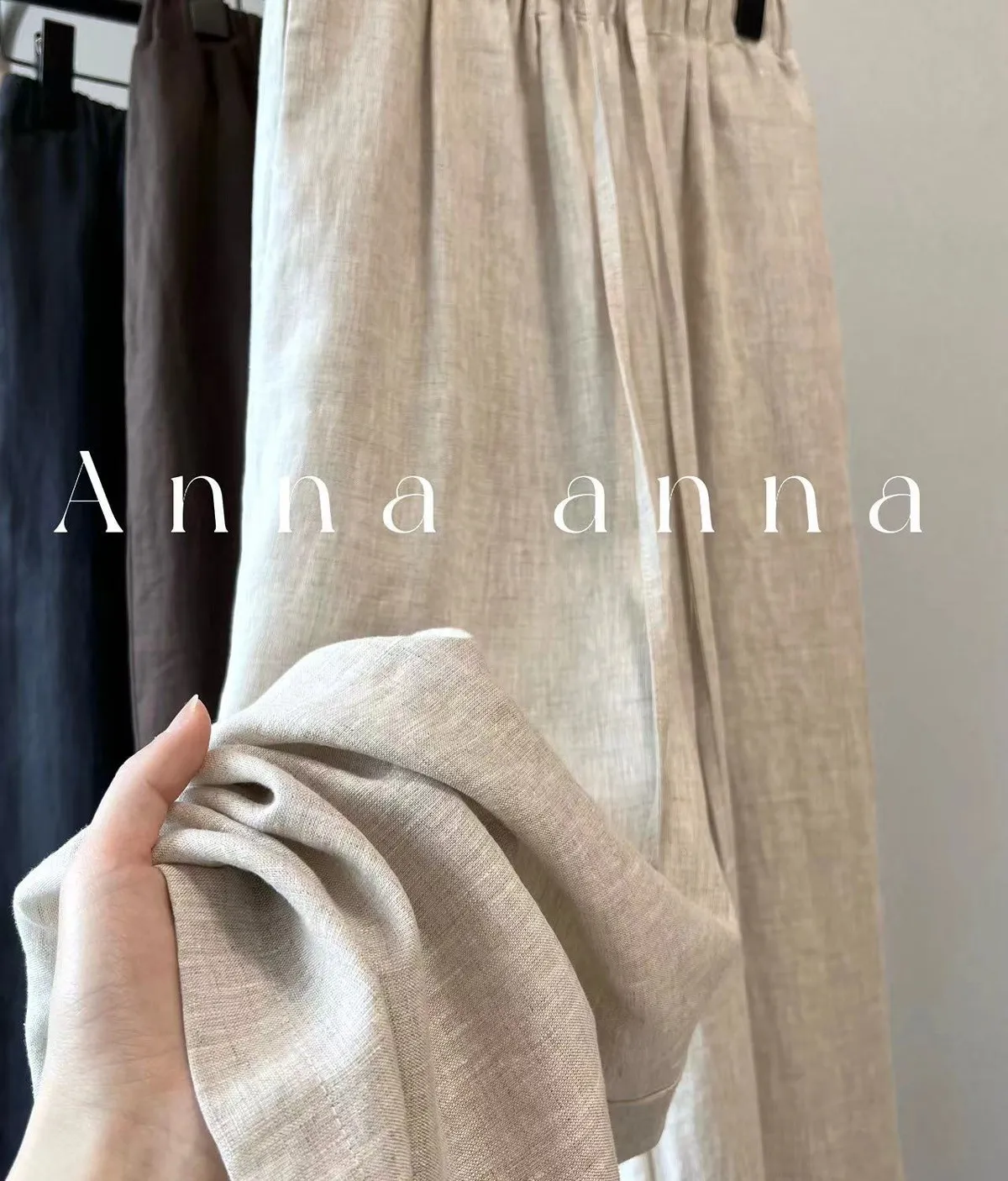 Women's Wide Leg Linen Pants - Tencel Ramie Blend - Summer Casual Trousers - Loose Fit, Comfortable, Stylish - Popular Wutong Style showcase 13
