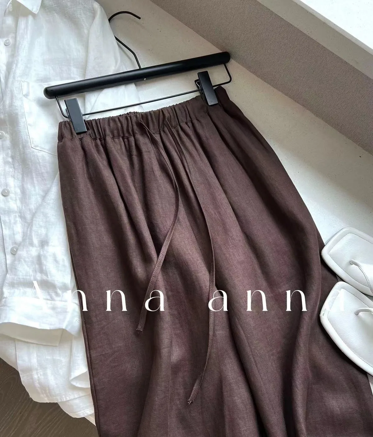Women's Wide Leg Linen Pants - Tencel Ramie Blend - Summer Casual Trousers - Loose Fit, Comfortable, Stylish - Popular Wutong Style showcase 17
