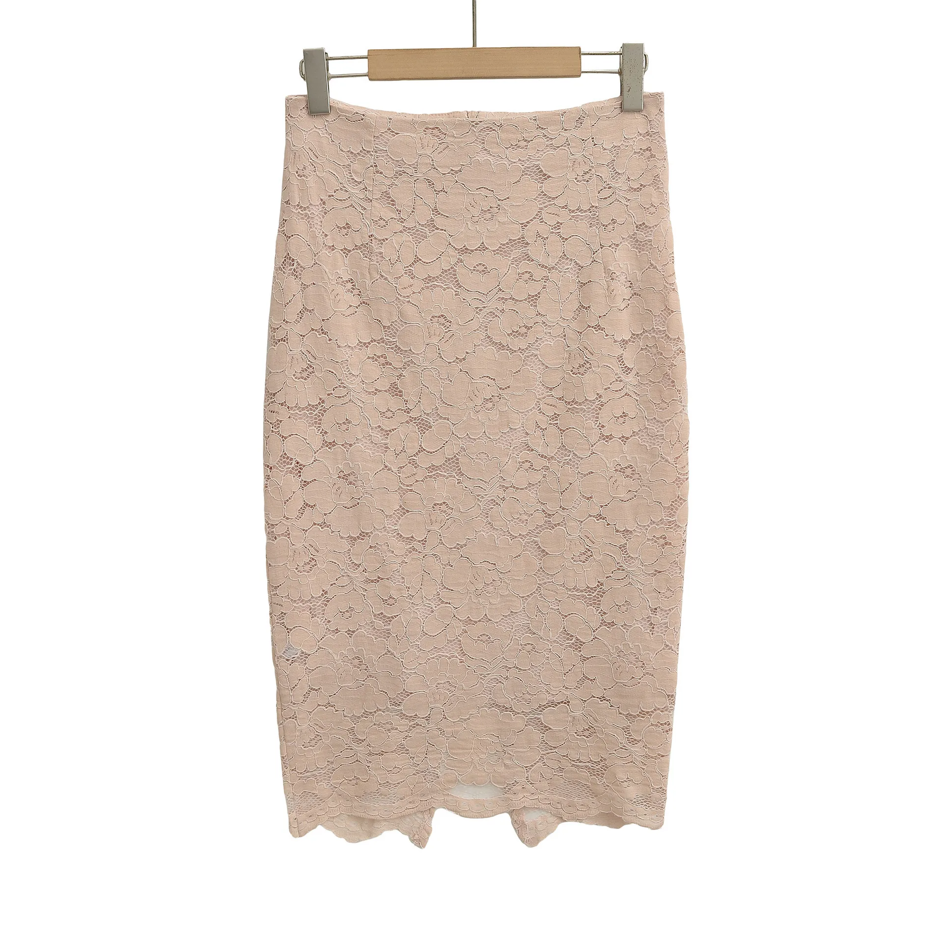 Women's Lace Skirt High-Waisted A-Line Embroidered Midi Skirt | Elegant Slimming Fit for Spring & Fall Fashion 2025 | Korean Style Fairy Sweet Skirt thumbnail 2