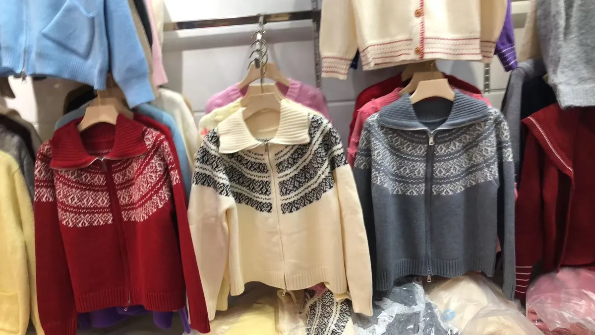 Fair Isle Jacquard Knit Cardigan Sweater - Women's Autumn Winter Zip Up Retro Christmas Top showcase 1