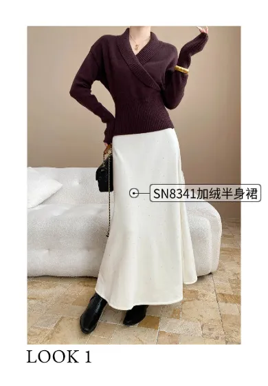 Women's V-Neck Knitted Sweater Cross Design Slim Fit Fashionable Pullover Top Elegant Blogger Style Jumper for Ladies showcase 10