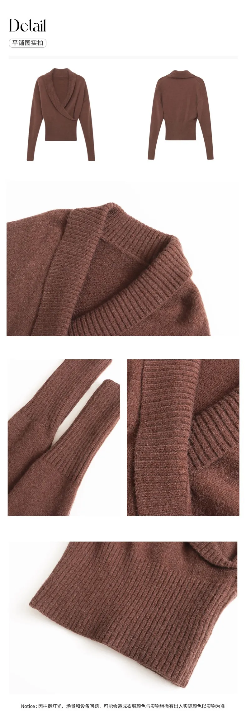 Women's V-Neck Knitted Sweater Cross Design Slim Fit Fashionable Pullover Top Elegant Blogger Style Jumper for Ladies showcase 17