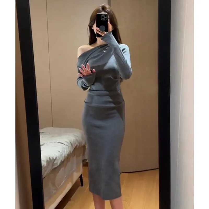 Gray Long Skirt