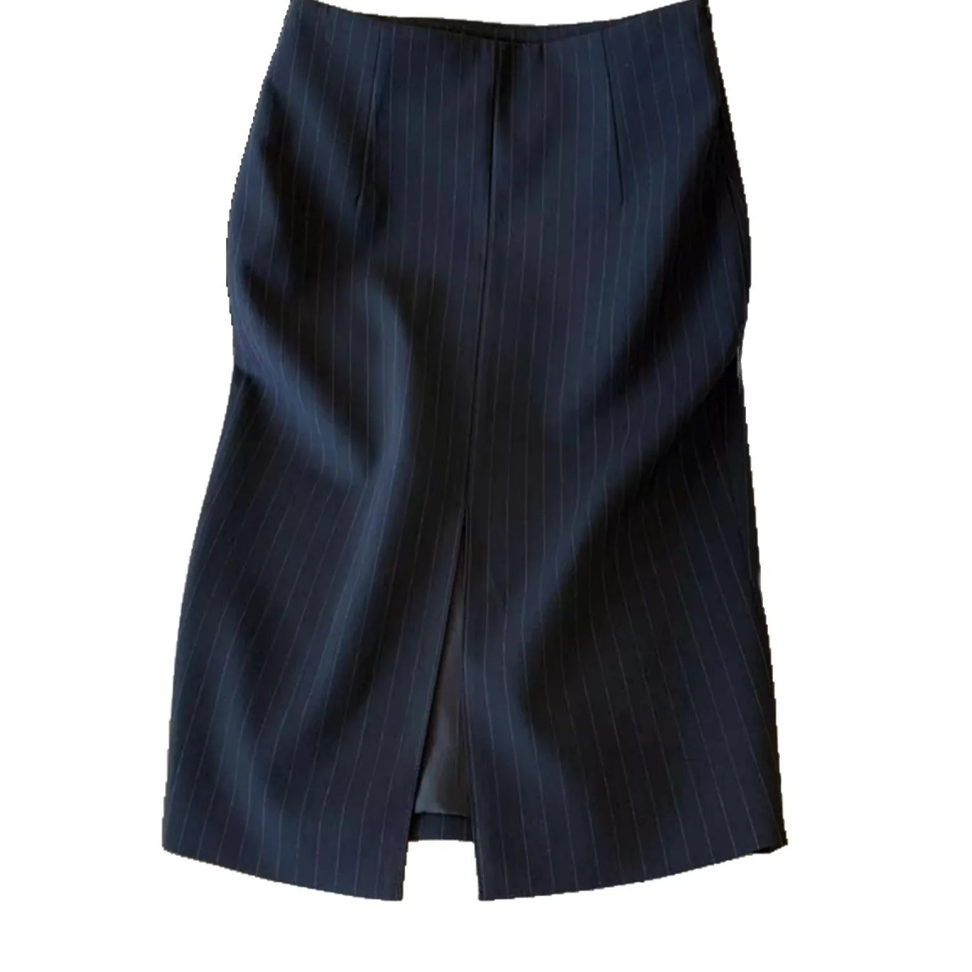 Women's Reversible Black Striped Hip Skirt - Fashionable Front Slit Work Skirt - Elegant One-Step Skirt for Office & Events - 2025 Collection thumbnail 5