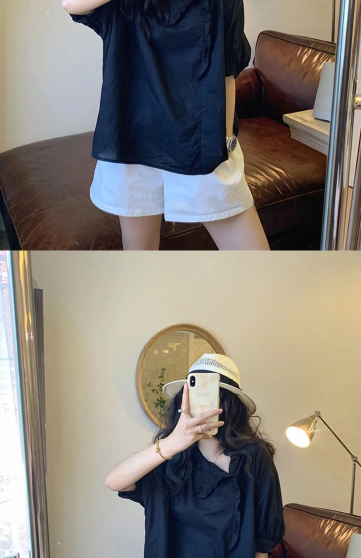 Women's White Shorts - High Waisted, Wide Leg, Loose Fit, A-Line - Summer Casual Hot Pants - Trendy Instagram Style - Versatile & Slimming showcase 9