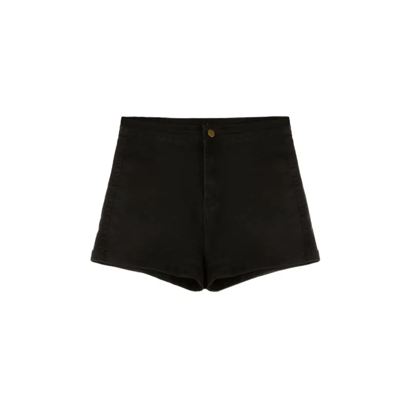 High Waisted Black Denim Shorts for Women - Slim Fit, Hong Kong Style, Sexy Hot Pants, Tight Super Shorts, Summer Fashion thumbnail 5
