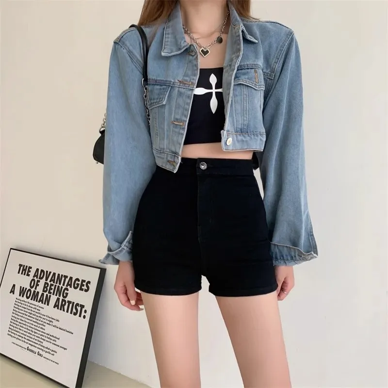 High Waisted Black Denim Shorts for Women - Slim Fit, Hong Kong Style, Sexy Hot Pants, Tight Super Shorts, Summer Fashion showcase 5