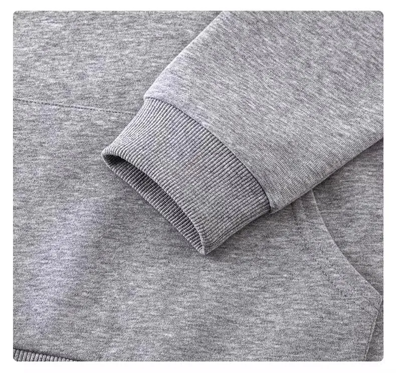 Women's Gray Fleece-Lined Short Sweatshirt - Autumn/Winter Slim Fit Hooded Pullover - Trendy Right Shoulder Design - Warm and Comfortable Inner Wear Top showcase 12