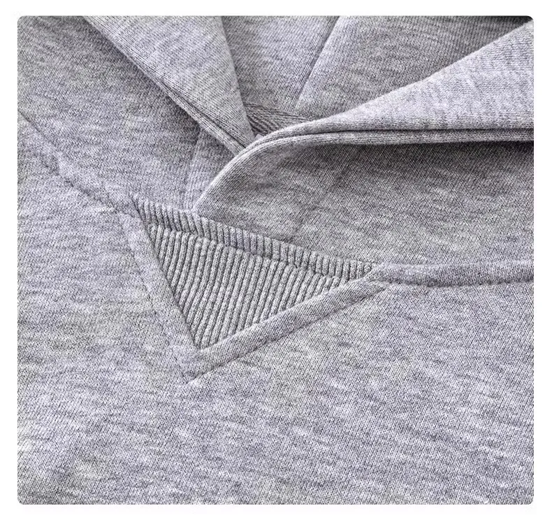 Women's Gray Fleece-Lined Short Sweatshirt - Autumn/Winter Slim Fit Hooded Pullover - Trendy Right Shoulder Design - Warm and Comfortable Inner Wear Top showcase 10