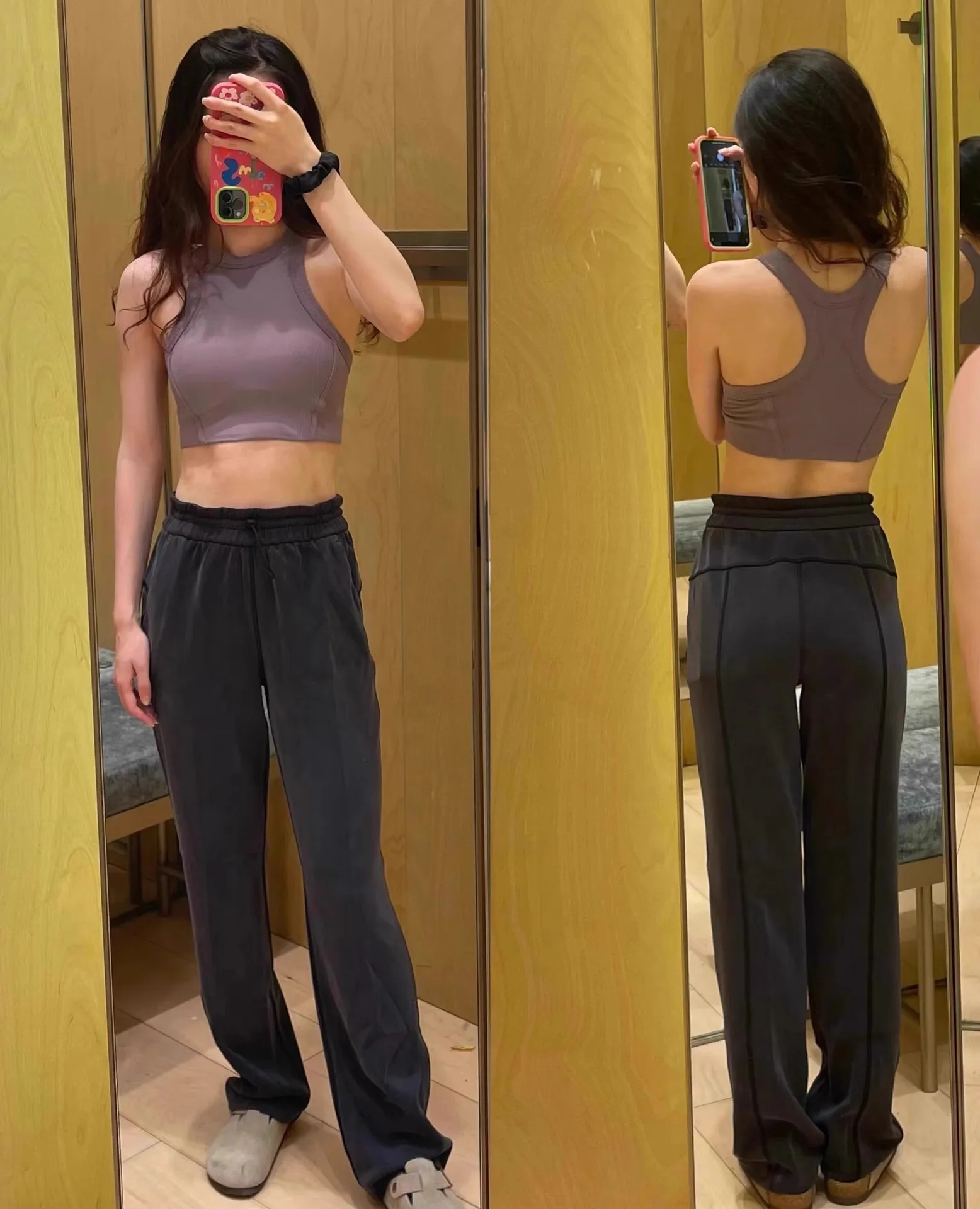 Women's Yoga Pants High Waisted Straight Leg Ultra-Lengthening Loose Fit Casual Wide Leg Softstrome Sports Pants for Workout, Gym, and Everyday Wear thumbnail 8