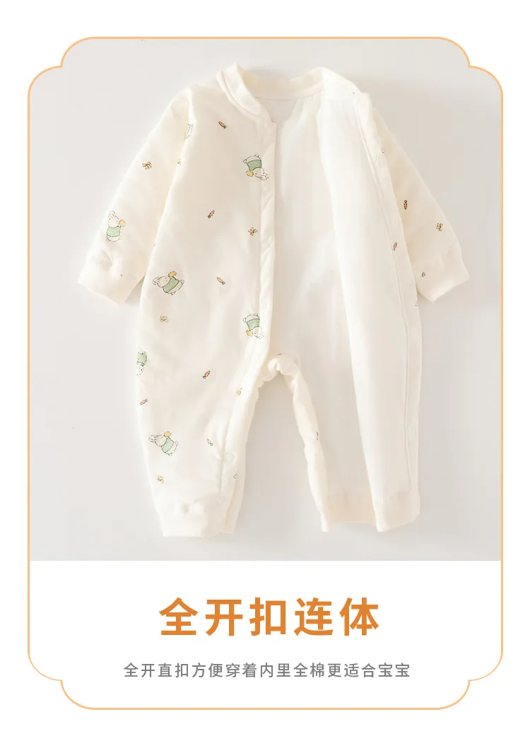 Newborn Baby Winter Cotton Padded Jacket 0-12 Months - Warm, Lightweight, Comfortable Outwear for Infants - Autumn/Spring One-Piece Jumpsuit showcase 10