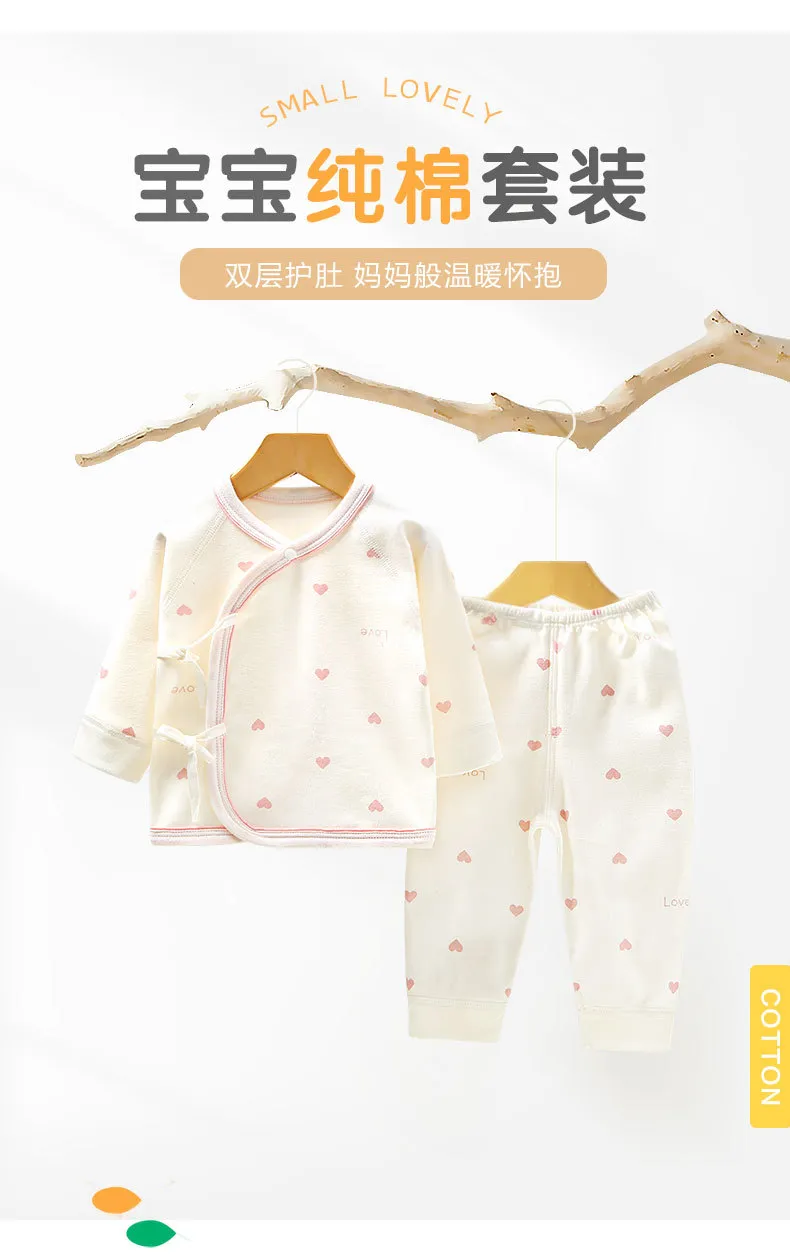 Baby Clothes Set, Pure Cotton Newborn Outfit, Unisex Long Sleeve Base Layer, Class A Quality, Autumn/Spring, Seamless Design, Infant Sleepwear, Baby Shower Gift showcase 1