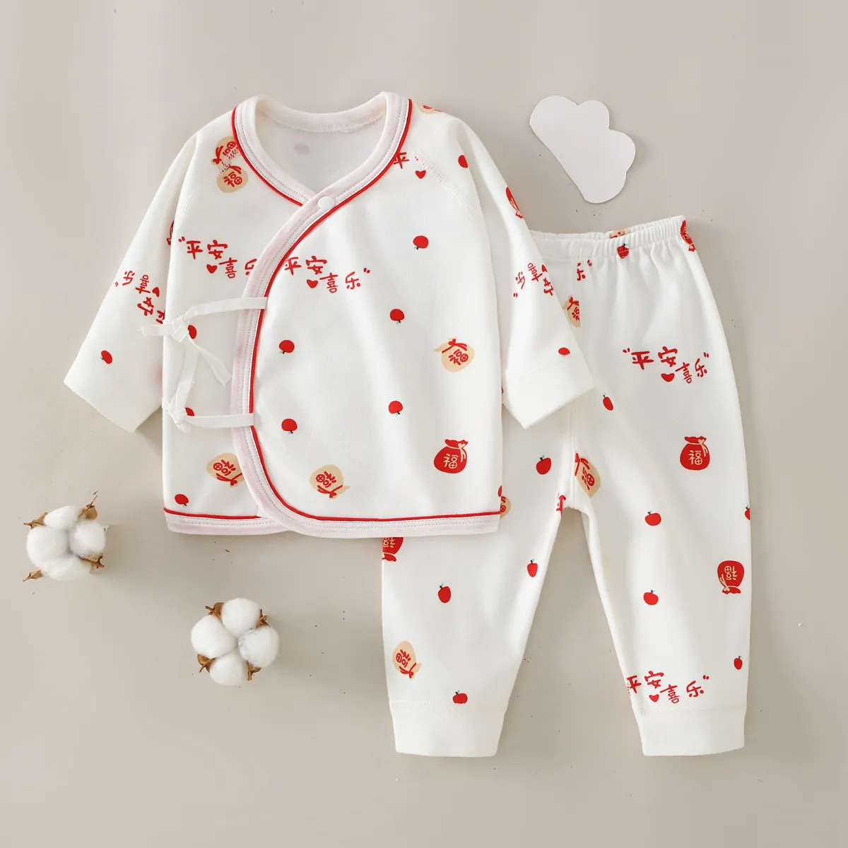 Baby Clothes Set, Pure Cotton Newborn Outfit, Unisex Long Sleeve Base Layer, Class A Quality, Autumn/Spring, Seamless Design, Infant Sleepwear, Baby Shower Gift thumbnail 8