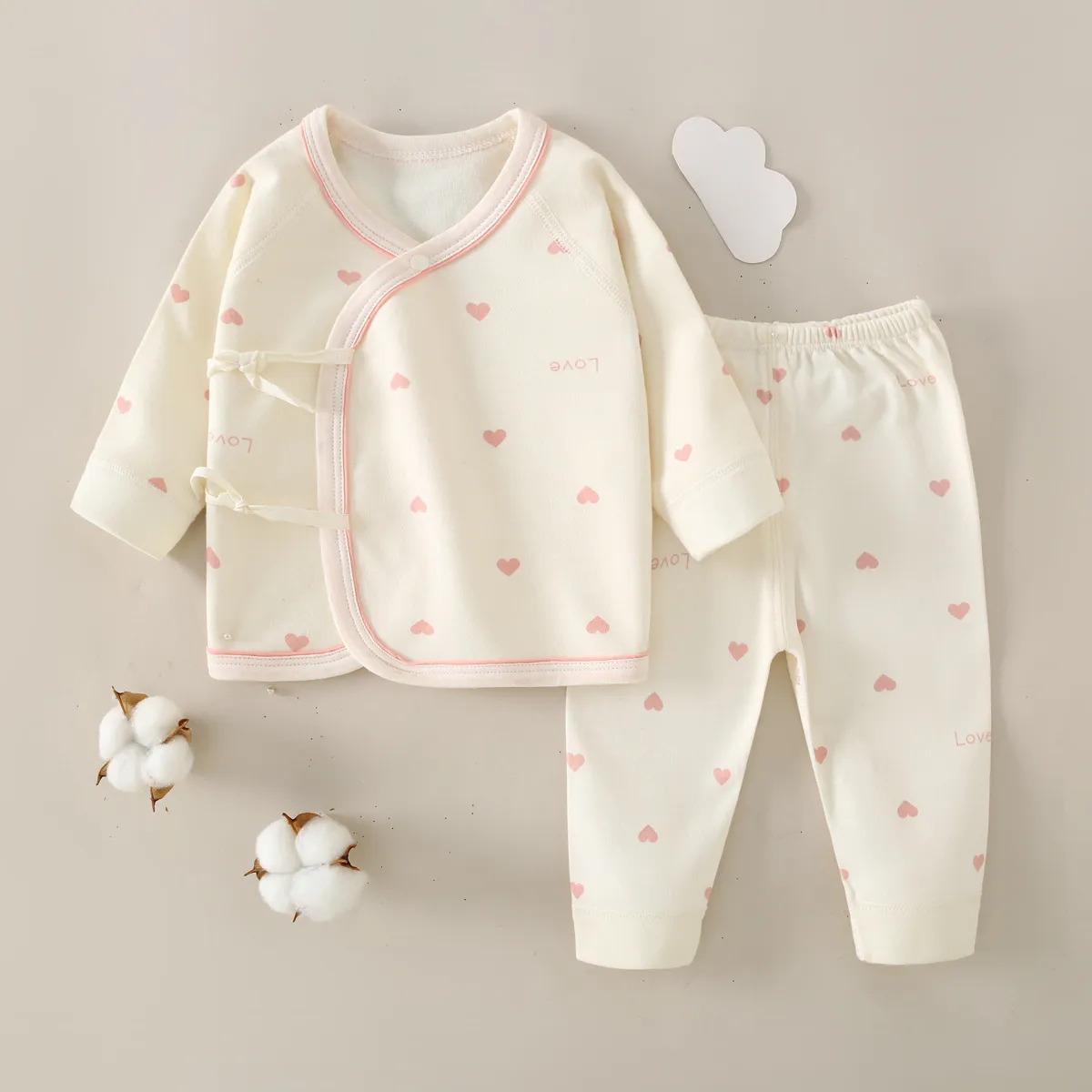 Baby Clothes Set, Pure Cotton Newborn Outfit, Unisex Long Sleeve Base Layer, Class A Quality, Autumn/Spring, Seamless Design, Infant Sleepwear, Baby Shower Gift thumbnail 6