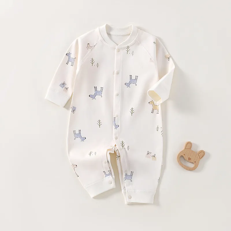 Newborn Baby Jumpsuit Pure Cotton Spring & Fall Outfit - Category A Quality, Soft Clothing for Infants, Perfect for Going Out thumbnail 10