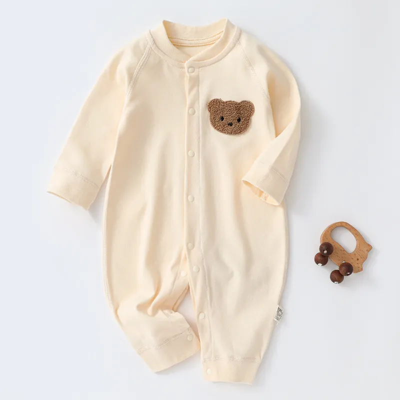 Newborn Baby Jumpsuit Pure Cotton Spring & Fall Outfit - Category A Quality, Soft Clothing for Infants, Perfect for Going Out thumbnail 1
