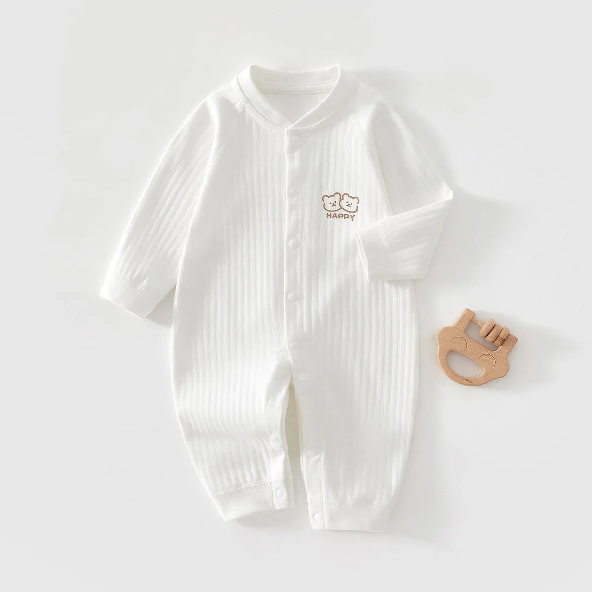 Newborn Baby Jumpsuit Pure Cotton Spring & Fall Outfit - Category A Quality, Soft Clothing for Infants, Perfect for Going Out thumbnail 7
