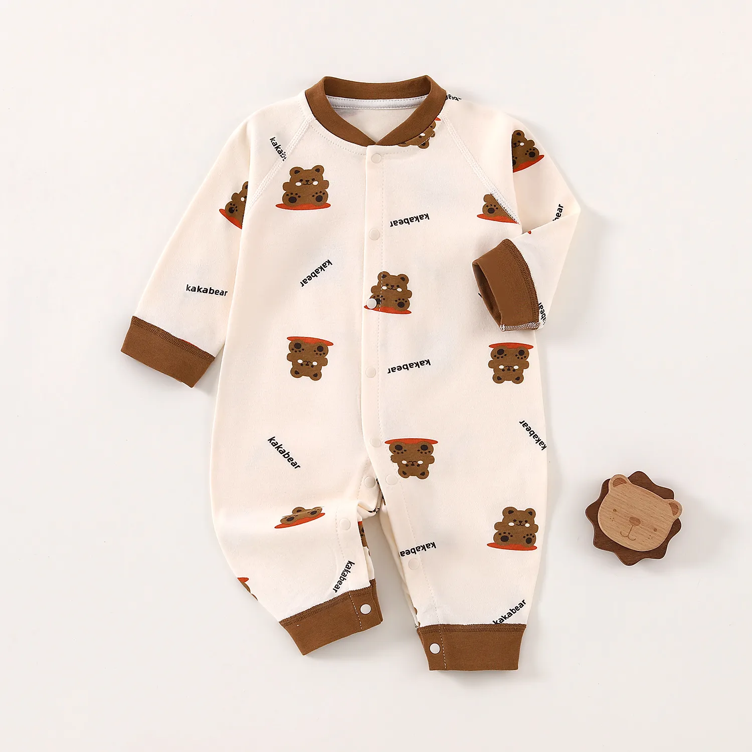 Newborn Baby Jumpsuit Pure Cotton Spring & Fall Outfit - Category A Quality, Soft Clothing for Infants, Perfect for Going Out thumbnail 6