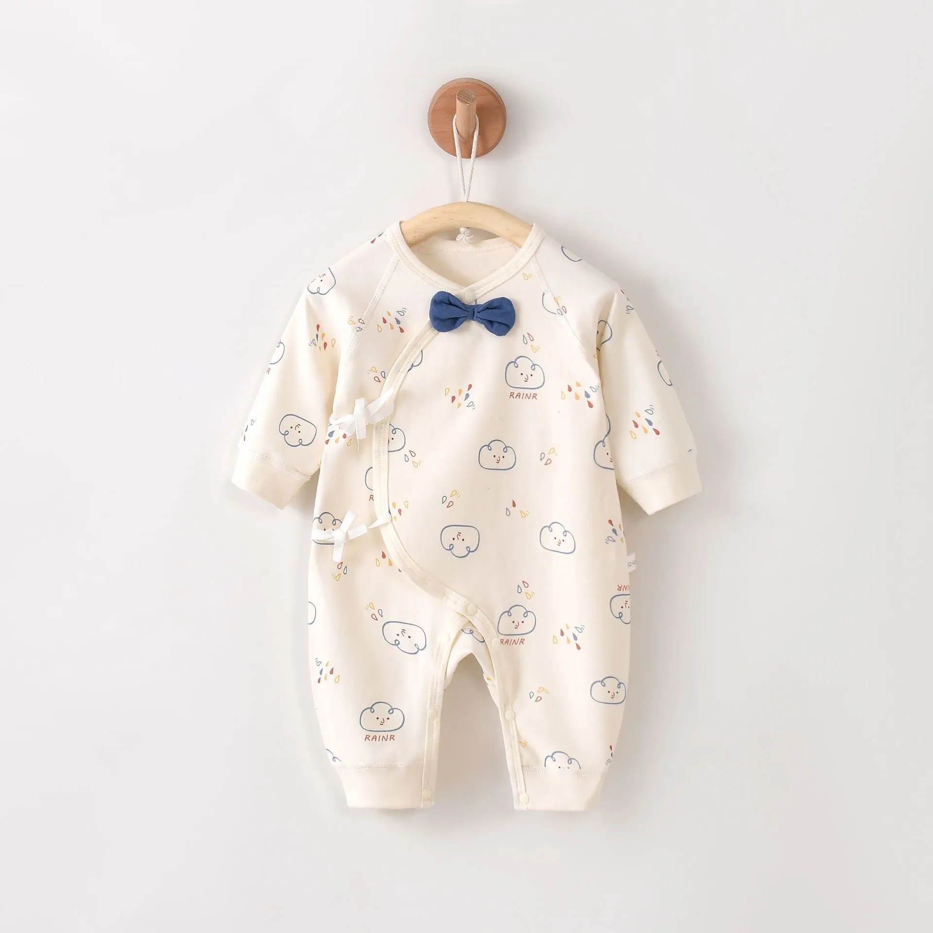 Newborn Baby Cotton Jumpsuit Spring Outfit - Soft, Comfortable, Boneless Design - Perfect Full Moon Gift, Class A Infant Clothing thumbnail 2
