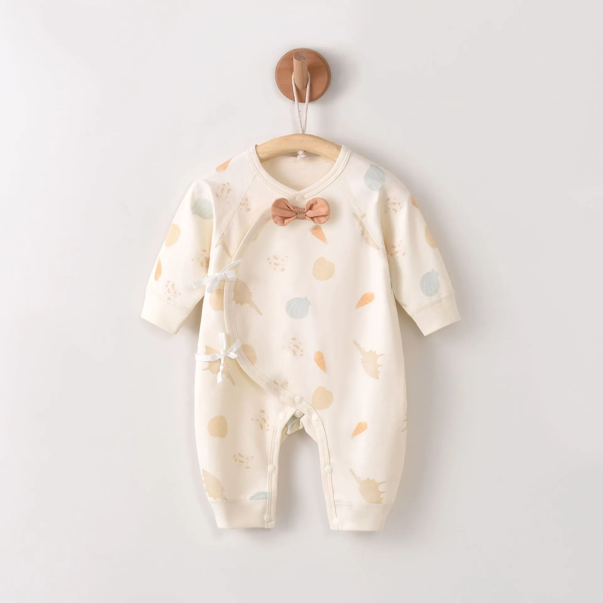 Newborn Baby Cotton Jumpsuit Spring Outfit - Soft, Comfortable, Boneless Design - Perfect Full Moon Gift, Class A Infant Clothing thumbnail 1