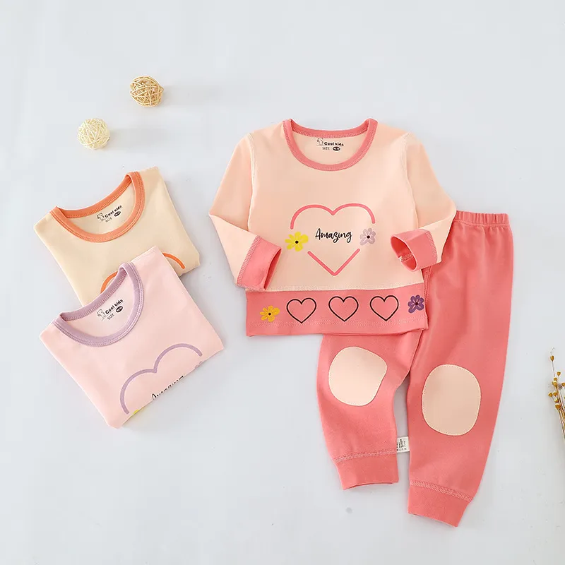Kids Cotton Pajama Sets - Youkesi Baby Clothes - Wholesale Children's Sleepwear for Spring, Summer, Autumn - Soft, Comfortable, Customizable thumbnail 3