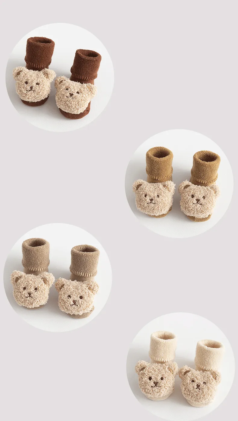 Newborn Baby Cotton Socks Shoes - Autumn Winter Terry Fleece Lined Thickened Warm Mid-Tube Toddler Floor Shoes and Socks for Infants showcase 11
