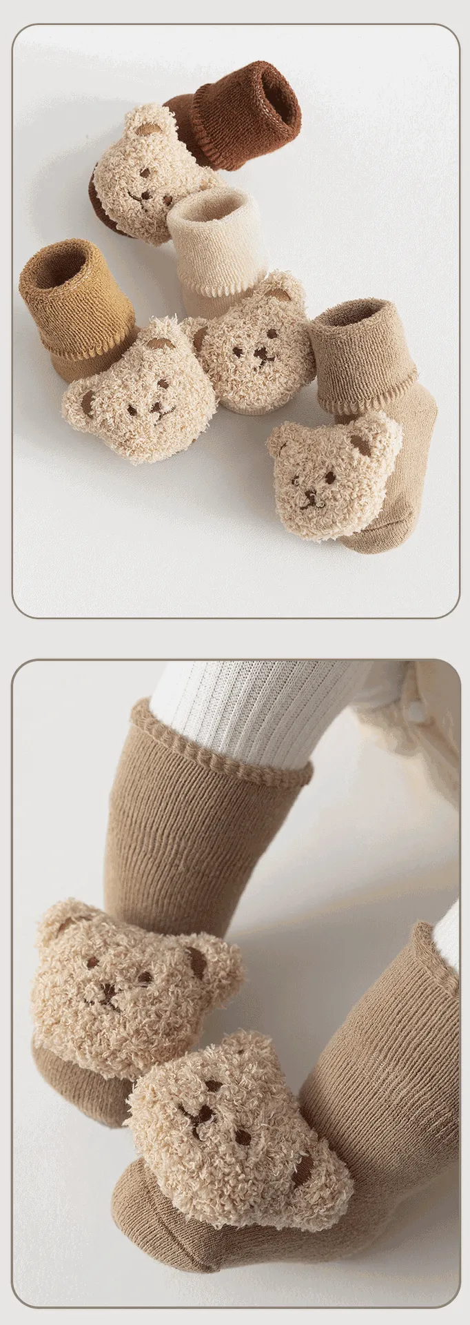 Newborn Baby Cotton Socks Shoes - Autumn Winter Terry Fleece Lined Thickened Warm Mid-Tube Toddler Floor Shoes and Socks for Infants showcase 12