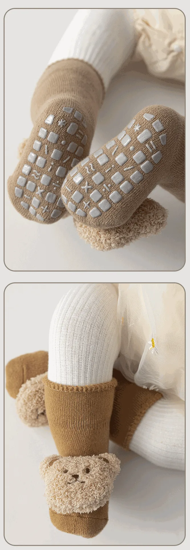 Newborn Baby Cotton Socks Shoes - Autumn Winter Terry Fleece Lined Thickened Warm Mid-Tube Toddler Floor Shoes and Socks for Infants showcase 13