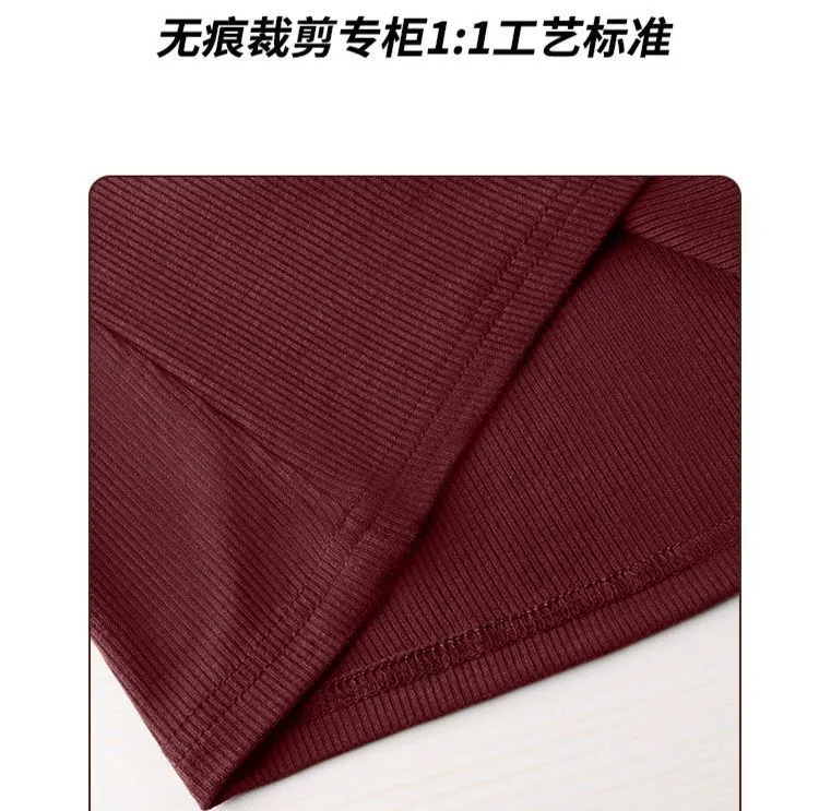 Women's Velvet Turtleneck Long Sleeve T-Shirt - Slim Fit Warm Base Layer Top for Spring, Autumn, Winter Fashion showcase 9