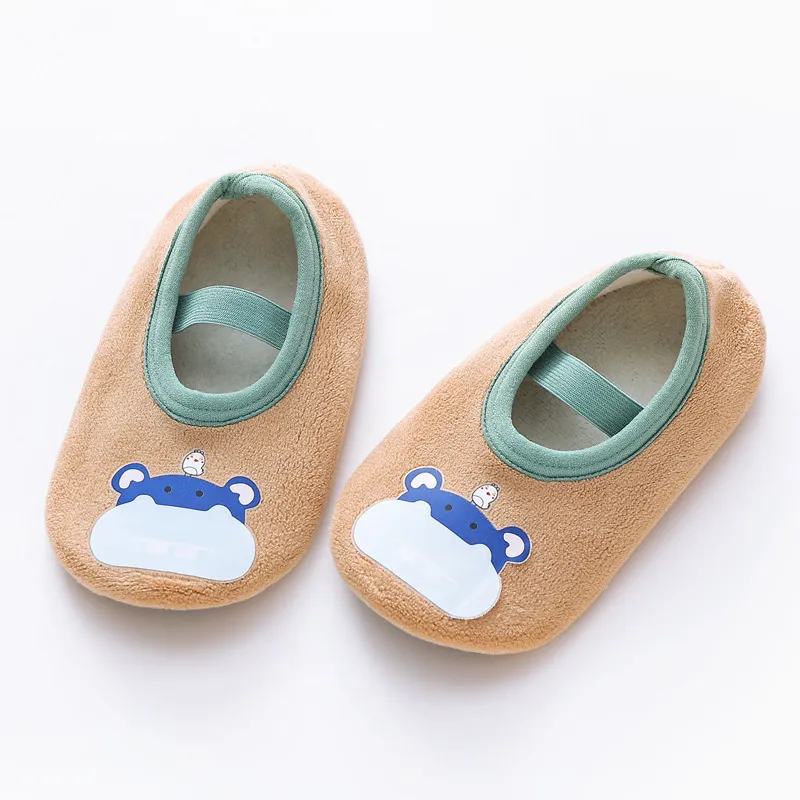 Baby Floor Socks with Fleece Lining - Toddler Anti-Slip Shoes for Autumn and Winter Indoor Use - Wholesale Available for Boys and Girls thumbnail 8