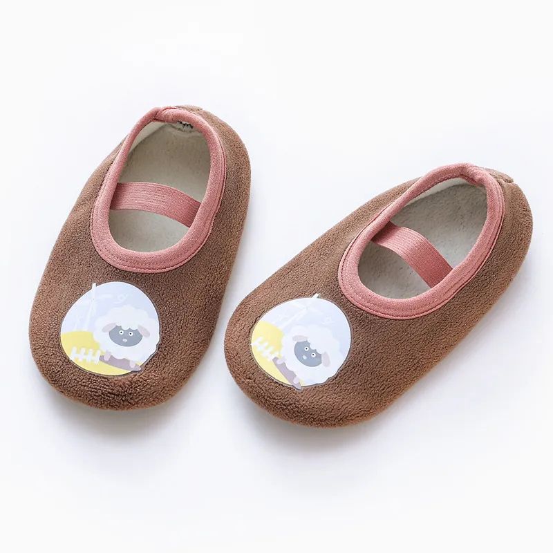 Baby Floor Socks with Fleece Lining - Toddler Anti-Slip Shoes for Autumn and Winter Indoor Use - Wholesale Available for Boys and Girls thumbnail 6
