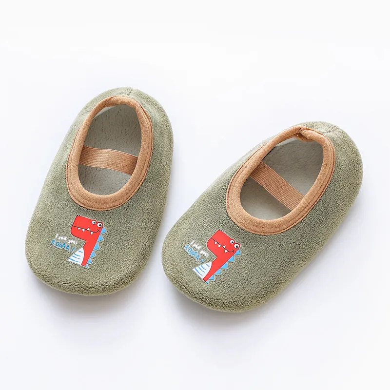 Baby Floor Socks with Fleece Lining - Toddler Anti-Slip Shoes for Autumn and Winter Indoor Use - Wholesale Available for Boys and Girls thumbnail 10
