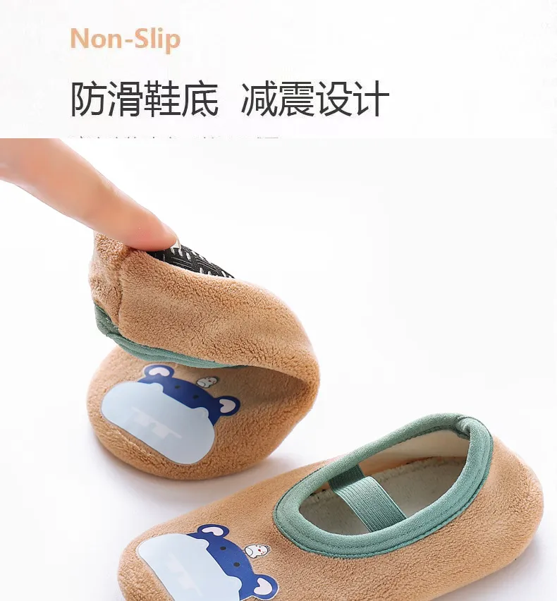 Baby Floor Socks with Fleece Lining - Toddler Anti-Slip Shoes for Autumn and Winter Indoor Use - Wholesale Available for Boys and Girls showcase 7