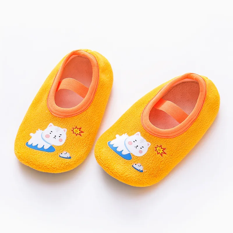 Baby Floor Socks with Fleece Lining - Toddler Anti-Slip Shoes for Autumn and Winter Indoor Use - Wholesale Available for Boys and Girls thumbnail 9