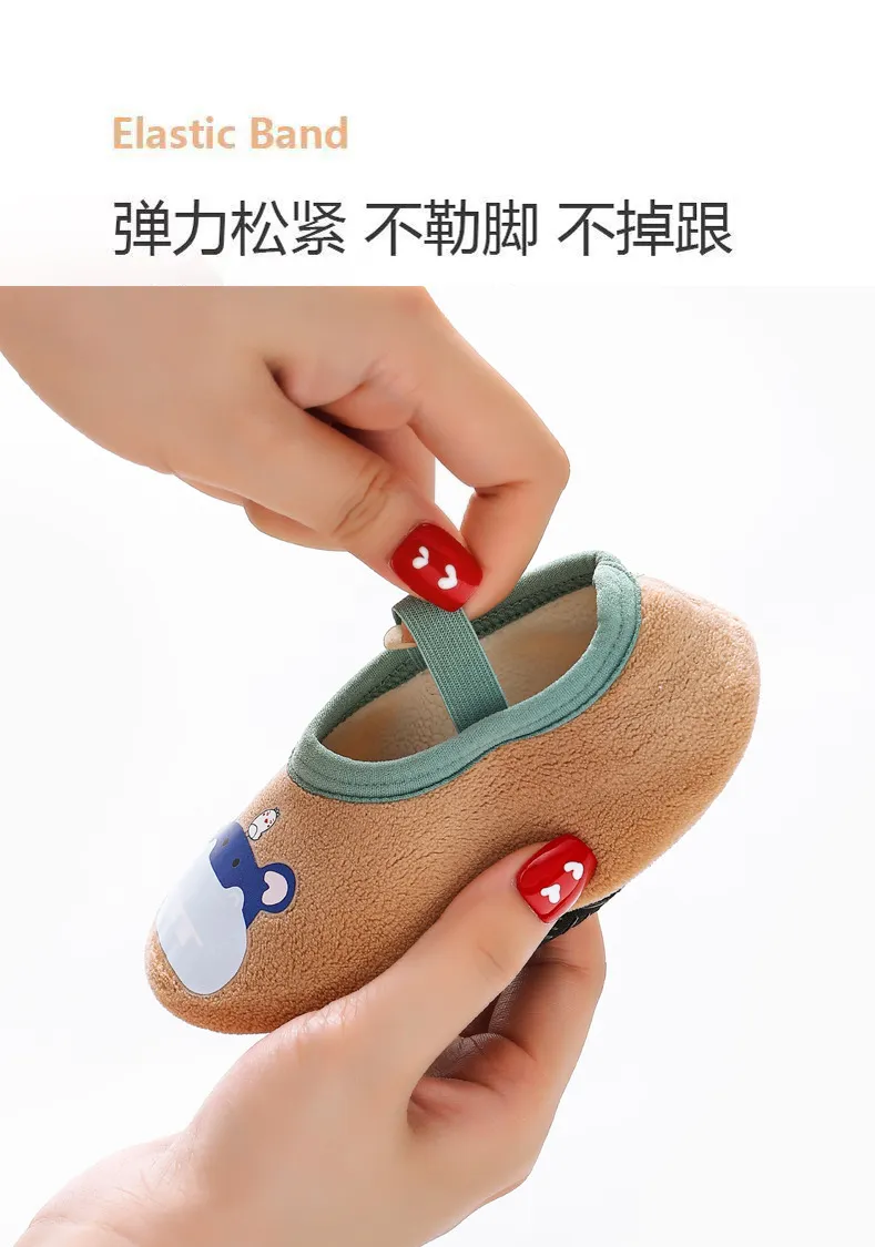 Baby Floor Socks with Fleece Lining - Toddler Anti-Slip Shoes for Autumn and Winter Indoor Use - Wholesale Available for Boys and Girls showcase 6