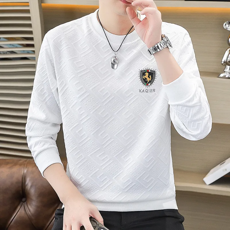 Men's Long Sleeve Base Layer T-Shirt - Casual Autumn Undershirt for Outerwear - Breathable Cotton Blend - Ideal for Spring/Autumn thumbnail 9