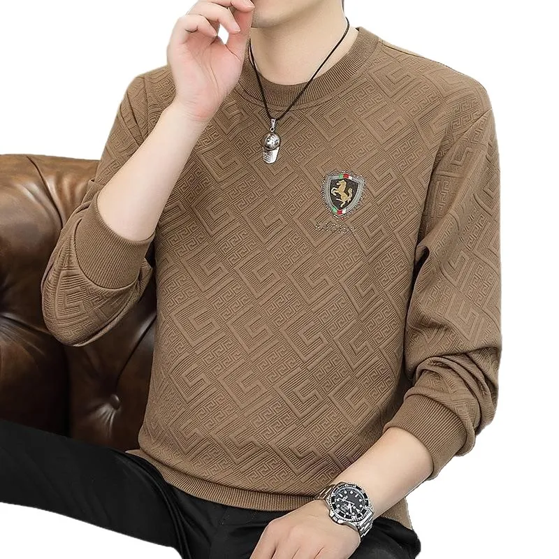Men's Long Sleeve Base Layer T-Shirt - Casual Autumn Undershirt for Outerwear - Breathable Cotton Blend - Ideal for Spring/Autumn thumbnail 5