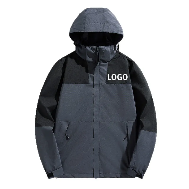 Men's and Women's Lightweight Windproof Waterproof Outdoor Jacket - Spring/Autumn Single Layer - Customizable Couple's Windbreaker thumbnail 5