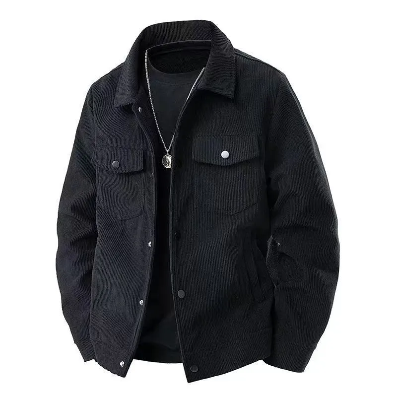 Men's Retro Japanese Casual Jacket Trendy Lapel Workwear Top Versatile Outerwear for Spring Autumn Fashion thumbnail 7