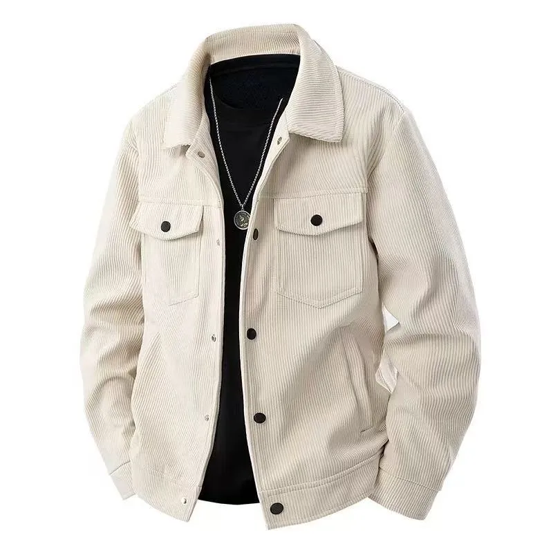 Men's Retro Japanese Casual Jacket Trendy Lapel Workwear Top Versatile Outerwear for Spring Autumn Fashion thumbnail 6